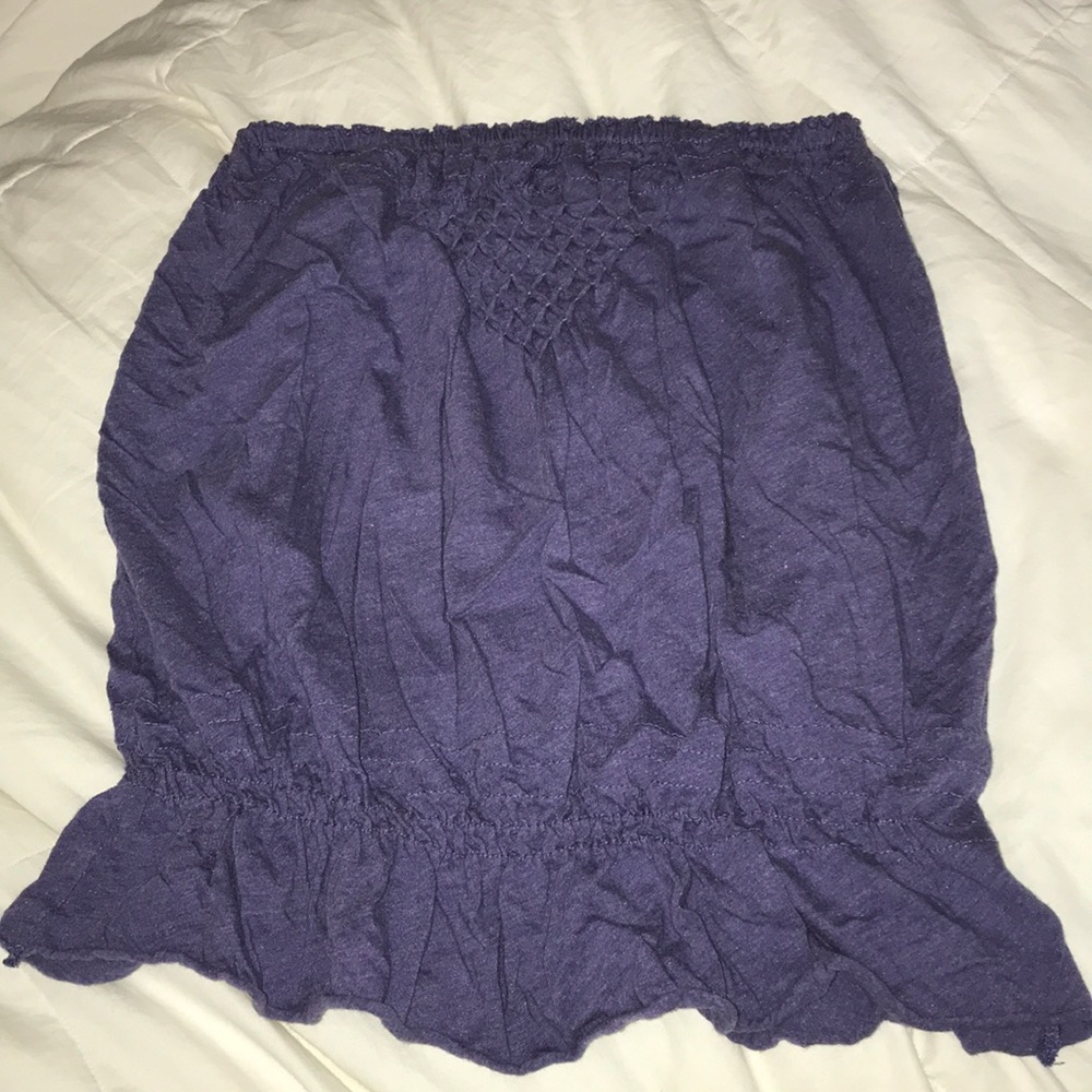 purple tube top crop top